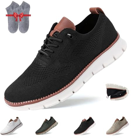 Scarpe Wearbreeze da Uomo, Scarpe Ortopediche Urbane Ultra Comode, Urban Breeze Scarpe Uomo, Scarpe da Passeggio for Sneaker Casual in Mesh Traspirante(Nero,43 EU)