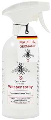 BIODELTA Wespenspray - Wespen effektiv bekämpfen - Anti-Wespen-Spray für schnellen Schutz - Wespenschutz für Garten, Terrasse & Grillen - fleckenfrei (1 L)