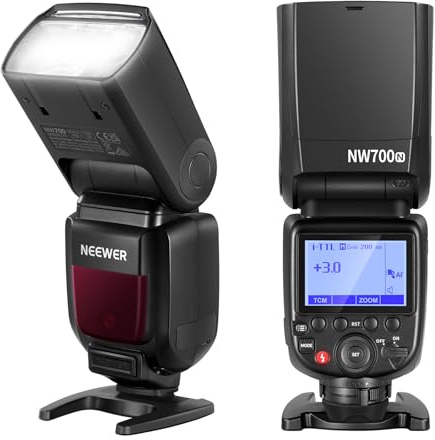NEEWER NW700-N Flash Speedlite TTL Compatibile con Nikon DSLR, Sincronizzazione ad Alta Velocità 1/8000s, Uscita 1/1-1/256, TCM,230 Flash a Piena Potenza, Riciclo Veloce 0.1-2.7s, Batterie Non Incluse