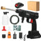 Nettoyeur haute pression, avec batterie 350 PSI, 21 V, pistolet de lavage portable, tuyau de 5 m et accessoires avec 2 batteries, pour voiture, terrasse