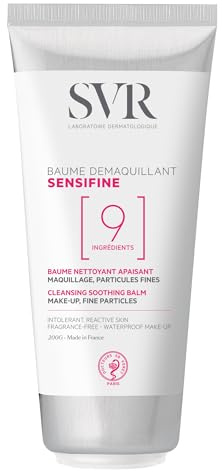 SVR - Sensifine Baume Démaquillant - Gamme Sensifine – Baume nettoyant apaisant et anti-pollution – Pour peaux sensibles, réactives ou intolérantes – Beurre de karité, Huile de coco – 200 g