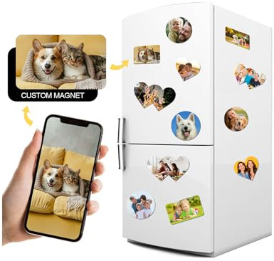 Imán para nevera con foto personalizada, imán personalizado para hogar y oficina, añade tu imagen, regalo magnético para pizarra blanca, lavavajillas y lavadora