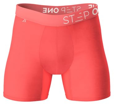 STEP ONE Mens Underwear Trunk Briefs, 1 Pair, Underwear for Men, Moisture Wicking, 3D Pouch + No Ride Up Trunk Briefs Made from bamboo viscose