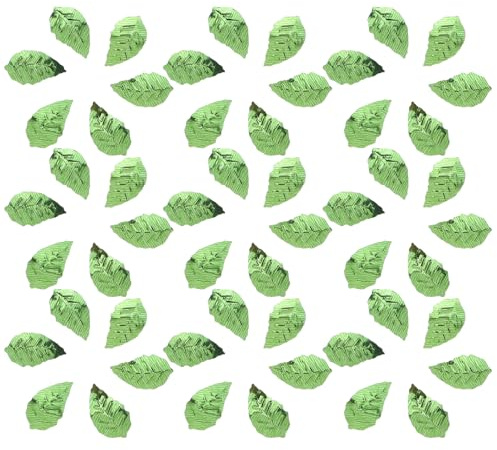 LOLIPPYY Confeti de Hojas Brillantes Verdes para Esparcir en Mesa, 15 G, Decoración Otoñal para Fiestas de Acción de Gracias y Navidad, Confeti Brillantina para Manualidades y Ambiente