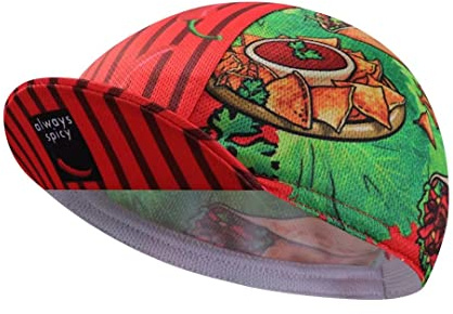 Bikingbros Funny Cycling Cap - Polyester Food Cycling Hat-Under Helmet - Cycling Helmet Liner Breathable&Sweat Uptake