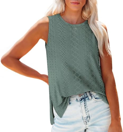 LOIJMK T-shirt de yoga pour femme - Col rond - Débardeur sexy - Gilet creux - Sans manches - Élégant - Basique - Débardeur funky pour femme - Haut court - Haut de sport pour l'été, AG, L