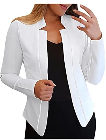Korta jackor för kvinnor elegant | kort blazer, enfärgad jacka, affärs kort blazer, ledig kort jacka, stretch, quiltad jacka, öppen front, kofta, kavaj, kort övergångsjacka