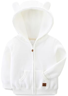 KIDDLETOWN Bébé garçons filles dessin animé veste à capuche manteau, Bébé Zip Up d'extérieur Manteau, Bébé Hooded Sweater Jacket pour bébé garçon et fille, Generic Manteau à capuche pour bébé