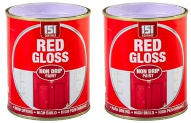 SDMAX Red Gloss Non-Drip Paint, Hard Drying, Non-Cracking, Durable And Long Lasting Performance, Eye Catching Colour, Easy To Use, Interior And Exterior Use, 300ml (2pcs)