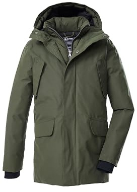 killtec Bambini e ragazzi Parka funzionale/parka con cappuccio in look 2-in-1 KOW 234 BYS PRK, dunkeloliv, 176, 43586-000