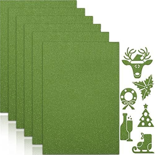 Lkw Ogechi 20 ark A4 glitterkartong för gör-det-själv-hantverk, flera färger 250 gsm icke-fällande glittrande hantverkspapper, glänsande glitterpapper för semester, presentförpackning, klippbok