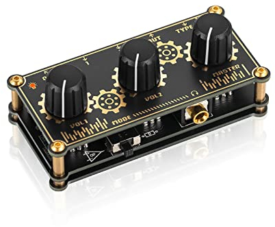 Portable Mini Stereo 2-Kanal Line Mixer Kopfhörer Monitoring Club Live Studio Aufnahme