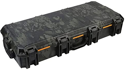REMEK Waffenkoffer Gewehrkoffer, Outdoor Wasserdicht Munition Jagdkoffer Pistolenkoffer Koffer Gewehrkoffer Lang Mit Schaum Innenmaße 93 * 37 * 13 cm Mit Druckventil