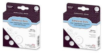 Scrapbook ADHESIVES by 3L Adhesive Dots Large Repositionable Pack of 2 (400 Dots Total)