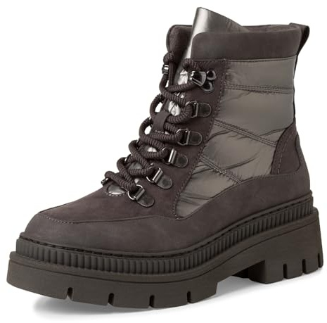 Marco Tozzi Botas de mujer con cordones 2-26224-41 Pewter Comb, talla 39 EU, Pewter Comb, 39 EU