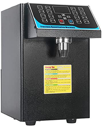 AUYART Machine quantitative de fructose de 7,5 l + 1 gobelet doseur, configuration de rationnement avec 16 compartiments pour bonbons pour magasin de thé au lait, magasin de desserts, restaurant,
