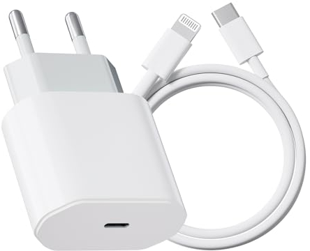 Chargeur iPhone, 20W USB C Chargeur Rapide et 2M Câble pour iPhone 14/14 Plus/14 Pro/14 Pro MAX/13/12/ 11/ X/8/7/ Pad, USB C Secteur Prise Type C Alimentation Adaptateur (Blanc)