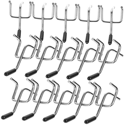 COMNESTBI 50Pièces Crochets Perforés pour Panneaux Espacement pour Rangement de Garage Organisation