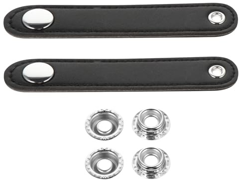 BESPORTBLE 2pcs Universal Double-layer Black Leather Bellows Belt with Buckle for Accordion Accessories, Sturdy Bellows Strap Parts Suitable for Accordion Repairs and Replacement