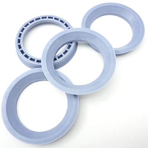 Ronal - 4 anelli di centraggio 76,0-57, compatibili con Audi Seat Skoda VW 76 0 su 57, colore blu colomba