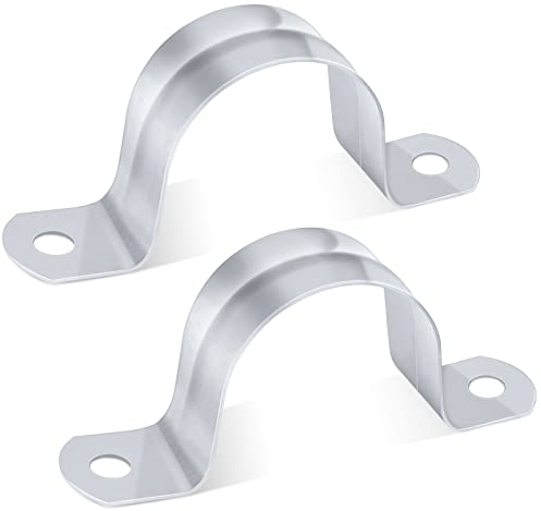 32mm Rohrschellen 20Stück, Leryati Edelstahl 304 Metall U-Typ Rohrschelle Set, Zweiloch U-förmige Rohrschellen Befestigungsschelle Metallschellen für Gasrohre Wasserrohre rohre Wand und Kabeln