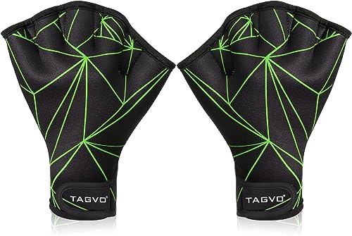 TAGVO Schwimmhandschuhe Wasserhandschuhe Wassertraining, Aquatic Handschuhe für den Oberkörperwiderstand, Fitness wasserdichte, Neoprenhandschuhe offen Wasser Training, Größen für Männer Frauen