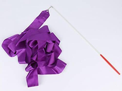 WLTY 2Pcs 2 Metri 4M 6M Nastri da Palestra Colorati Nastro da Ballo Ritmica Arte Ginnastica Balletto Streamer Twirling Rod Arcobaleno Bastone di Formazione