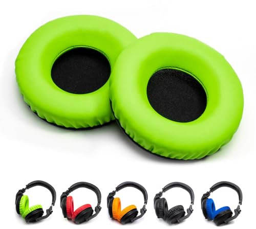 Voarmaks Stylische Farboptionen DJ-Arbeitsohrpolster aus Schaumstoff, kompatibel mit Pioneer HDJ-X5 X5bt HDJ-X7 X7bt HDJ-X10 DJ-Kopfhörer, Grün