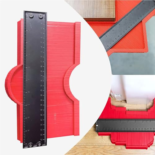 FitEasy® Duplicador de medidor de contorno, herramienta de calibre de perfil ancho de 10 pulgadas, duplicador de medidor de contorno, medición precisa de formas irregulares para herramientas de suelo