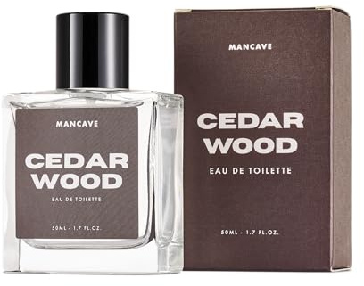 ManCave Cederträ Eau De Toilette för Män, 50 ml, Träig Herrparfym med Tall & Rosmarin, Aftershave Present för Honom, UK Formulerad EDT