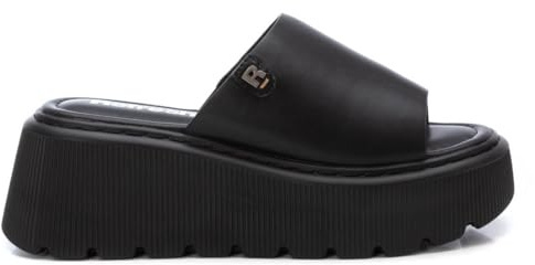REFRESH - Sandalia Mujer Negro - Calzado Cómodo y Versátil - Moda casual - Modelo 17257601 (Talla 38)