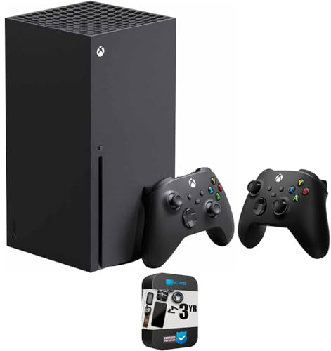 Series X 1TB SSD Gaming Console with Dual Controllers Bundle with 3 YR CPS Enhanced Protection Pack