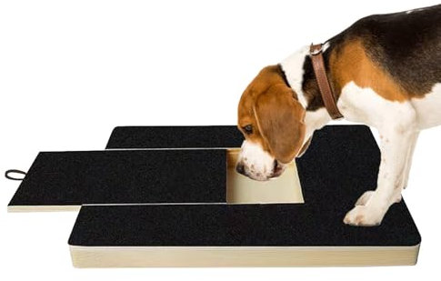 Planche à gratter pour Chien | Planche à Lime à Ongles en Bois | Planche à Lime à Ongles pour Chiot avec boîte à goûter intégrée pour Soins des Ongles des Animaux de Compagnie protège Les