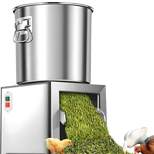Picadora De Alimento Para Aves 1800w & Procesador Comercial De Verduras, Trituradora De Cría De Acero Inoxidable Pesado Con 8 Cuchillas, Eficiencia: 150kg/h, Molino 2800rpm Para Alimento De Pollo
