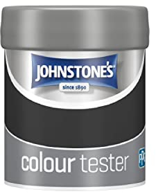 Johnstone's - Black Wall & Ceiling Paint Tester Pots - Emulsion, Easy to Apply, Dries in 1-2 Hours - 75ml
