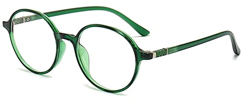 VEVESMUNDO Blaulichtfilter Lesebrille Runde Retro Groß Damen Herren Anti Blaulicht Lesehilf Sehhilfe Brille +1.0,+1.5,+2.0,+2.5,+3.0,+3.5,+4.0 (1 Stück Grün Lesebrille, +2.0)