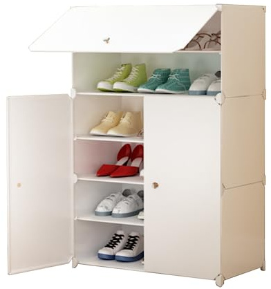 XOKOTAKI Scarpiera Modulare Mobile per Ingresso, Hall e Casa - Deposito per Corridoio, Camera da Letto - 18 Paia di Scarpe