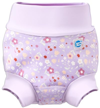Splash About Happy Nappy Duo Reuseable Swim Nappy for Babies and Toddlers (Lilac Spring, 2-3 Years)