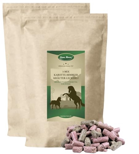 Lyra Horse® 10 kg friandises Carotte, Framboise & Herbes pour Chevaux