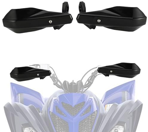 Universella handskydd 22 och 28 mm för Raptor Grizzly, liten panel svart | För Yamaha Raptor Grizzly 350 660 700 Warrior YFM350, för Honda TRX250-400EX och för Suzuki LTZ400 för ATV och quad