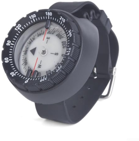 Honseadek Reloj de pulsera profesional de buceo, navegación nocturna fluorescente magnética, correa de nailon de acero resistente al agua para buceo, esnórquel, deportes al aire libre, negro