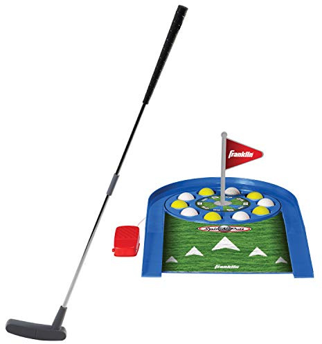 Franklin Sports Mini Putt Golf Game for Kids - Spin n' Putt Electronic Putting Game - Indoor - Putter + Balls Included