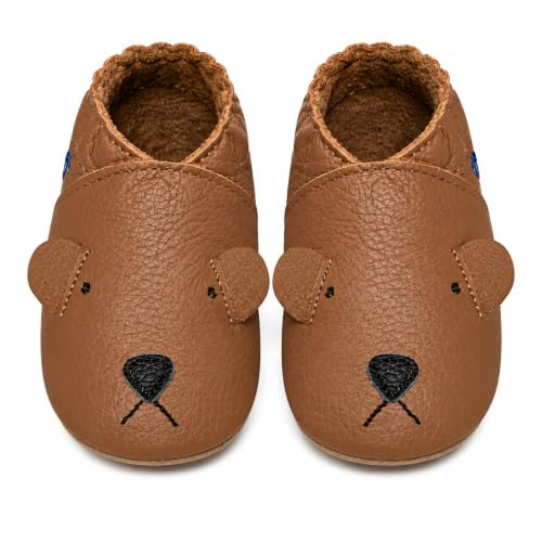 YIHAKIDS Chaussures Bébé Filles Garçons | Cuir Souple Bébé Enfant Chaussons Cuir Doux Chaussures Fille Garçon Premiers Pas 0-6 Mois - 2Ans