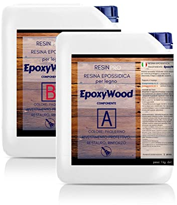 Resin Pro EPOXYWOOD 3 KG Epoxidharz für Holz - Harz für Schutzbeschichtung, Restaurierung, Holzverstärkung, Glasfaser und Metall