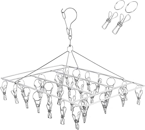 Qualsen Edelstahl Sockentrockner Sockenhalter Baby Mini Wäschetrockner Sockenhalter Mini Wäscheständer Wäschespinne Camping