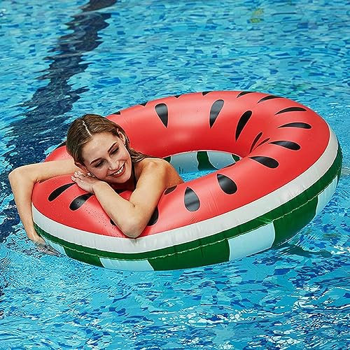 SRN Salvagente Anguria,Salvagente Gonfiabile Swim Ring Gonfiabile Galleggiante Piscina Rotonda per per Spiaggia o Piscina per Bambini per Adulti e Adolescenti, Acquatico per L'Estate