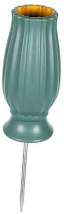 Sharplace Cemetery Vase Outdoor in Ground Vase Floral Holder,Grave Decorations Memorial Vase for Lawn Grave Site,Yard Garden Cemetery, Green