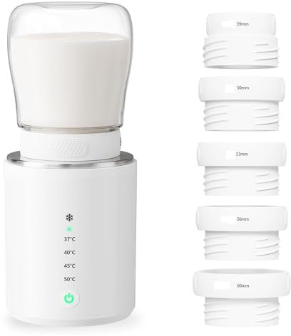 HRS Fläschchenwärmer, Tragbarer Flaschenwärmer Baby Unterwegs mit 6 Adapters, 3-in-1 Mobiler Flaschenwärmer für Unterwegs, Bottle Warmer, aufladbar über USB reisefreundlich