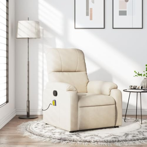 Xichuzi Sillón reclinable de Masaje Tela de Microfibra Beige, Sillón De Relax, Sillon Masaje Relax, Sillon Relax Electrico, Hogar Sillon Relax, Sillones Comodos, Sofa Tantra - 373461