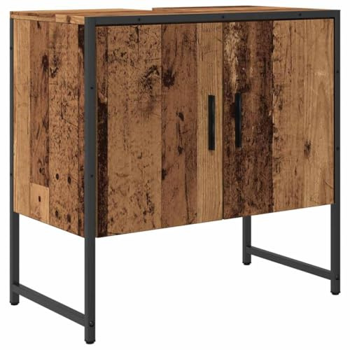 vidaXL Armoire lavabo de Salle de Bain Vieux Bois 60x33x60 cm, Meuble lavabo de Salle de Bain, Meuble de Salle de Bain, Meuble lavabo à Poser